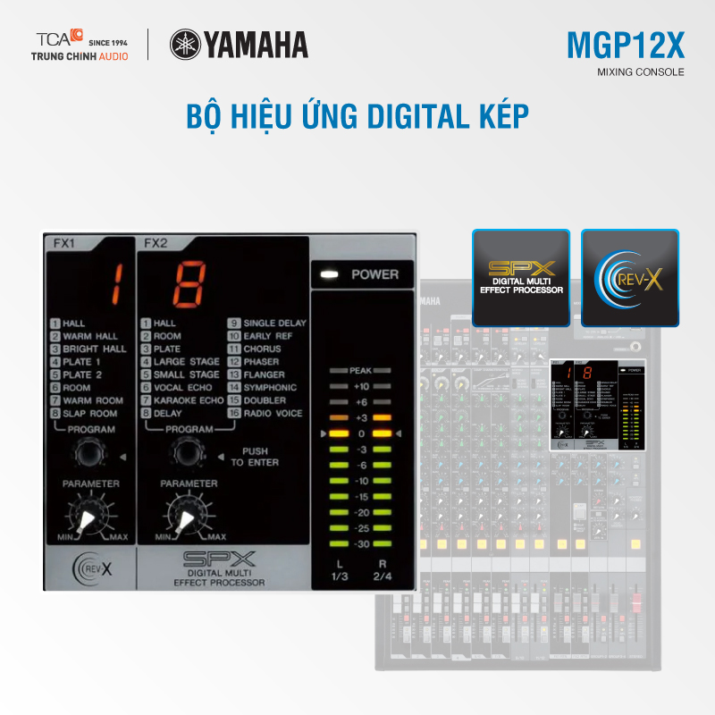 Mixer MGP12X bộ hiệu ứng