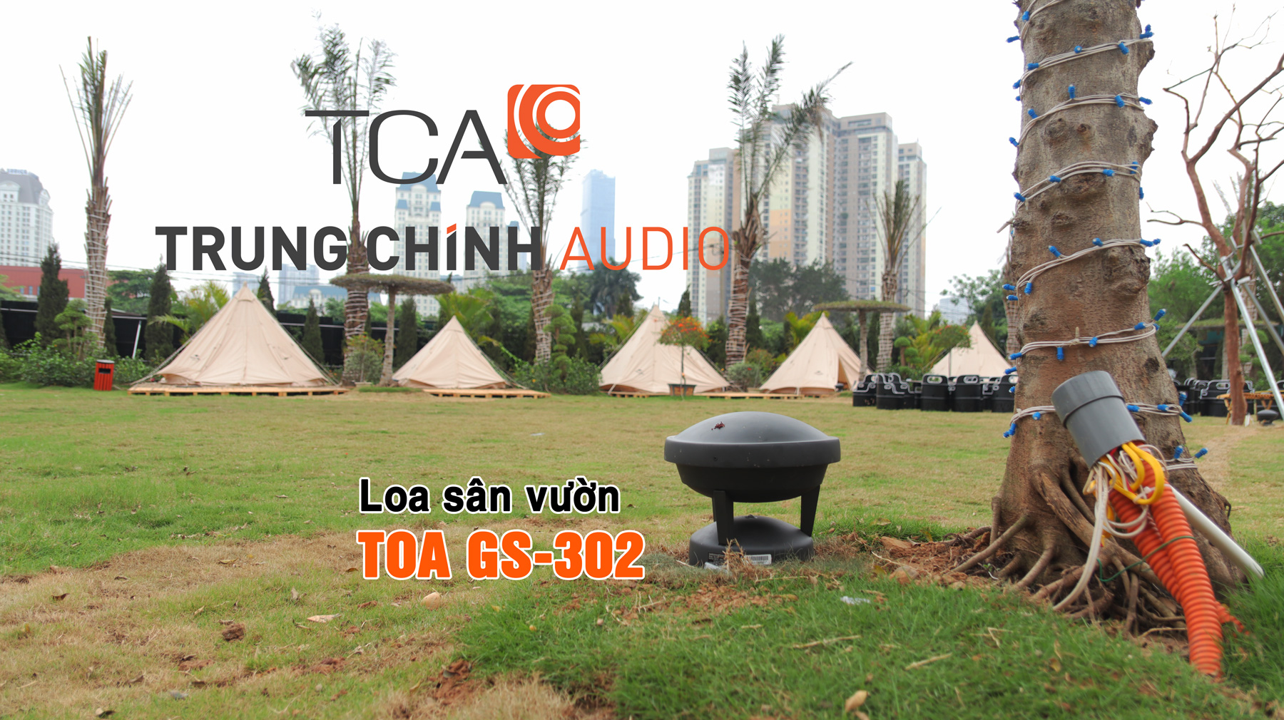 Lắp đặt 60 loa sân vườn TOA GS-302 phát nhạc nền, thông báo cho resort