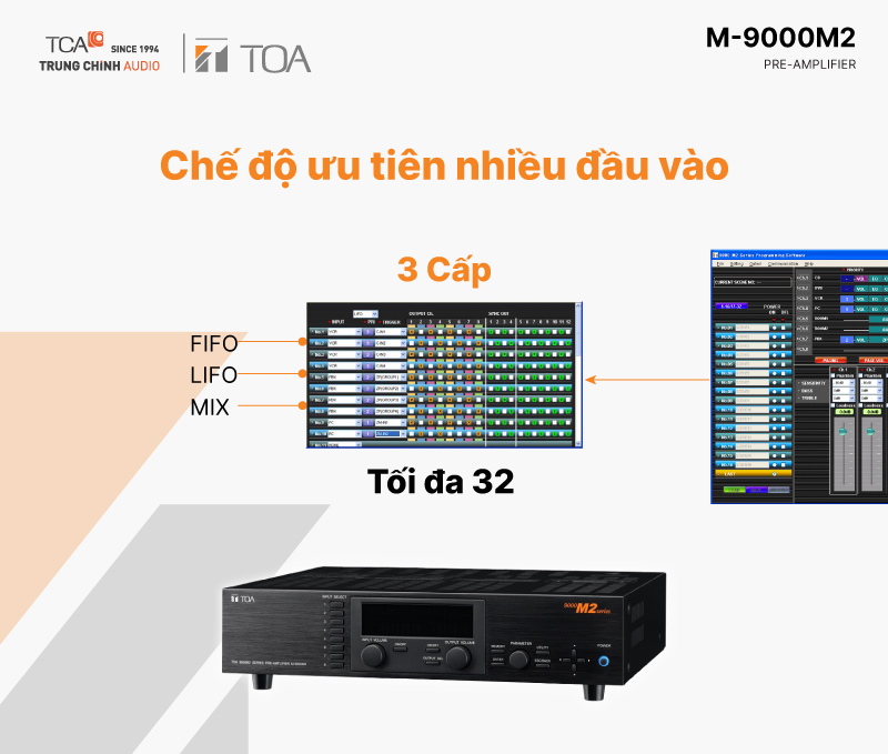 Bộ tiền khuếch đại TOA M-9000M2