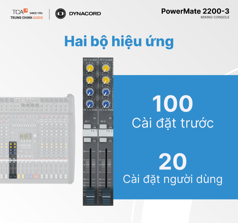 Bộ trộn kèm công suất Dynacord PowerMate PM2200-3