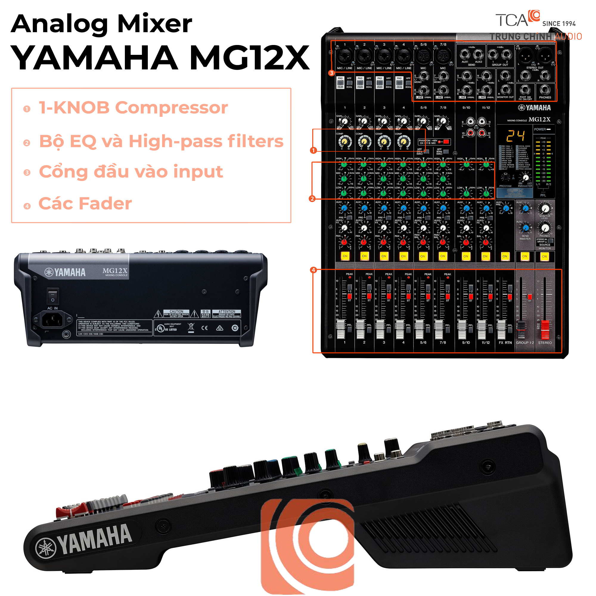 Mixer Yamaha MG12X chính hãng