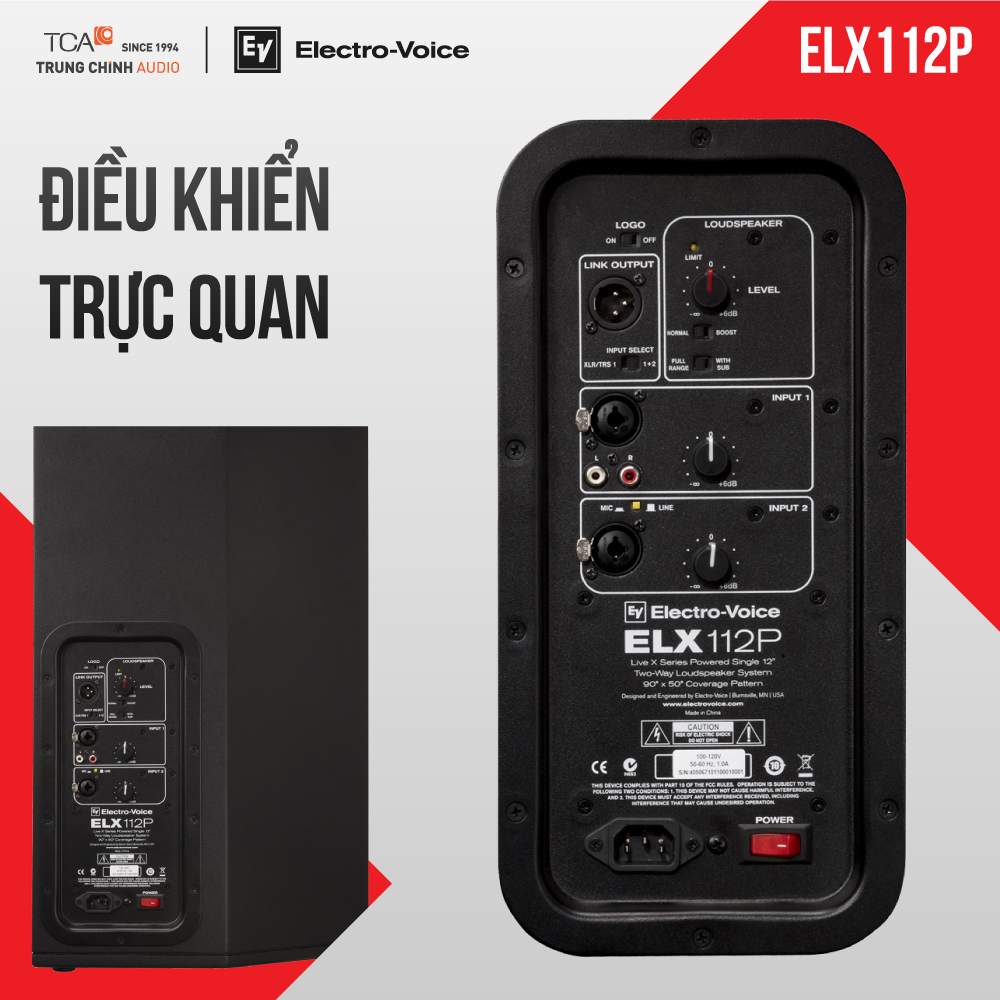 Mặt sau loa Electro-Voice ELX112P