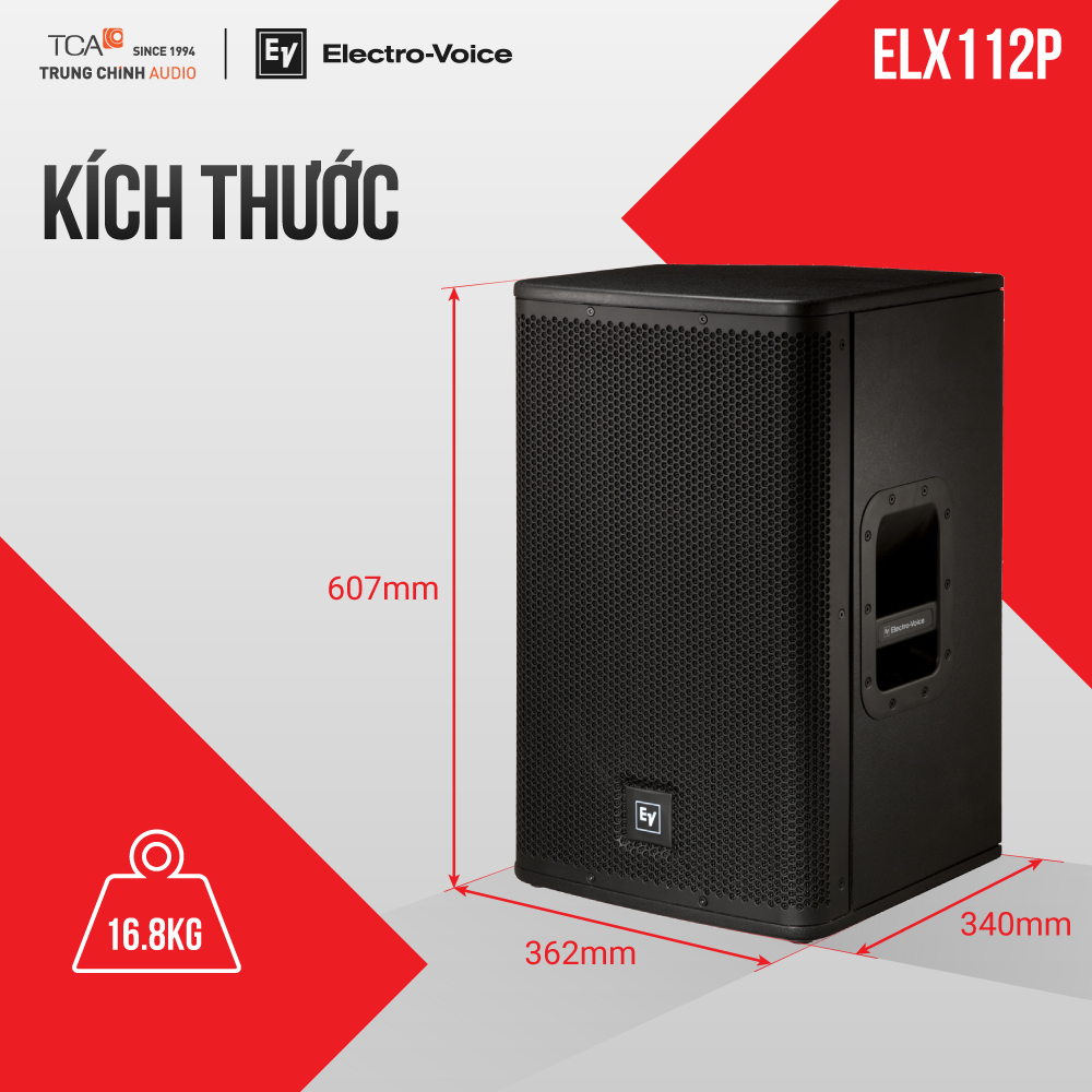 Kích thước loa Electro-Voice ELX112P