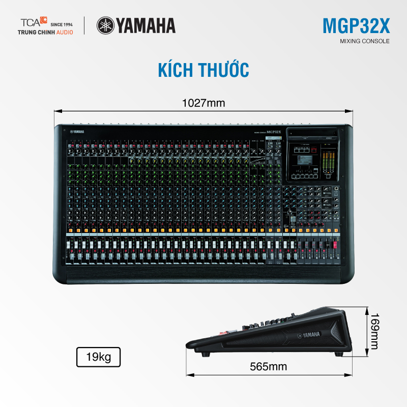 Mixer Yamaha MGP32X kích thước