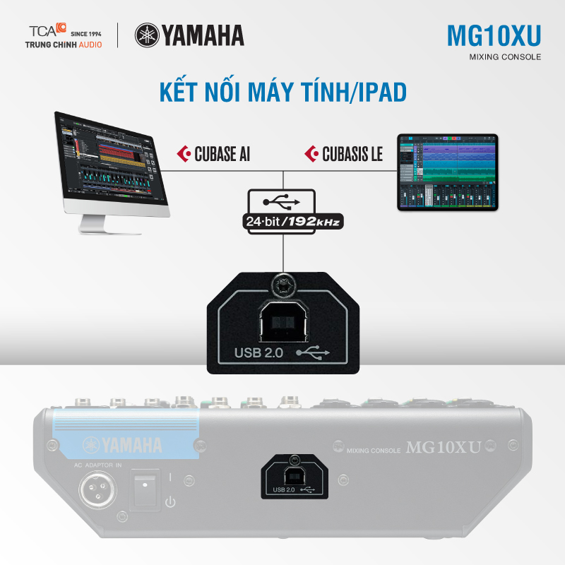 Mixer Yamaha MG10XUF cổng cắm USB
