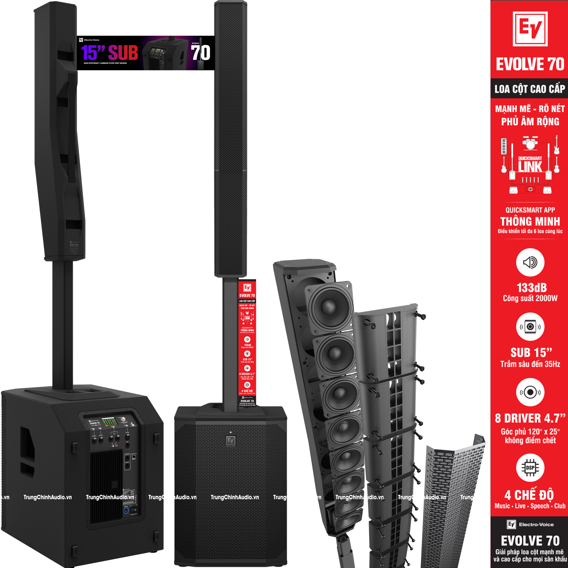 loa cột di động Evolve 70