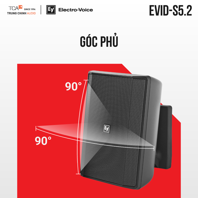 Góc phủ Loa EV EVID-S5.2