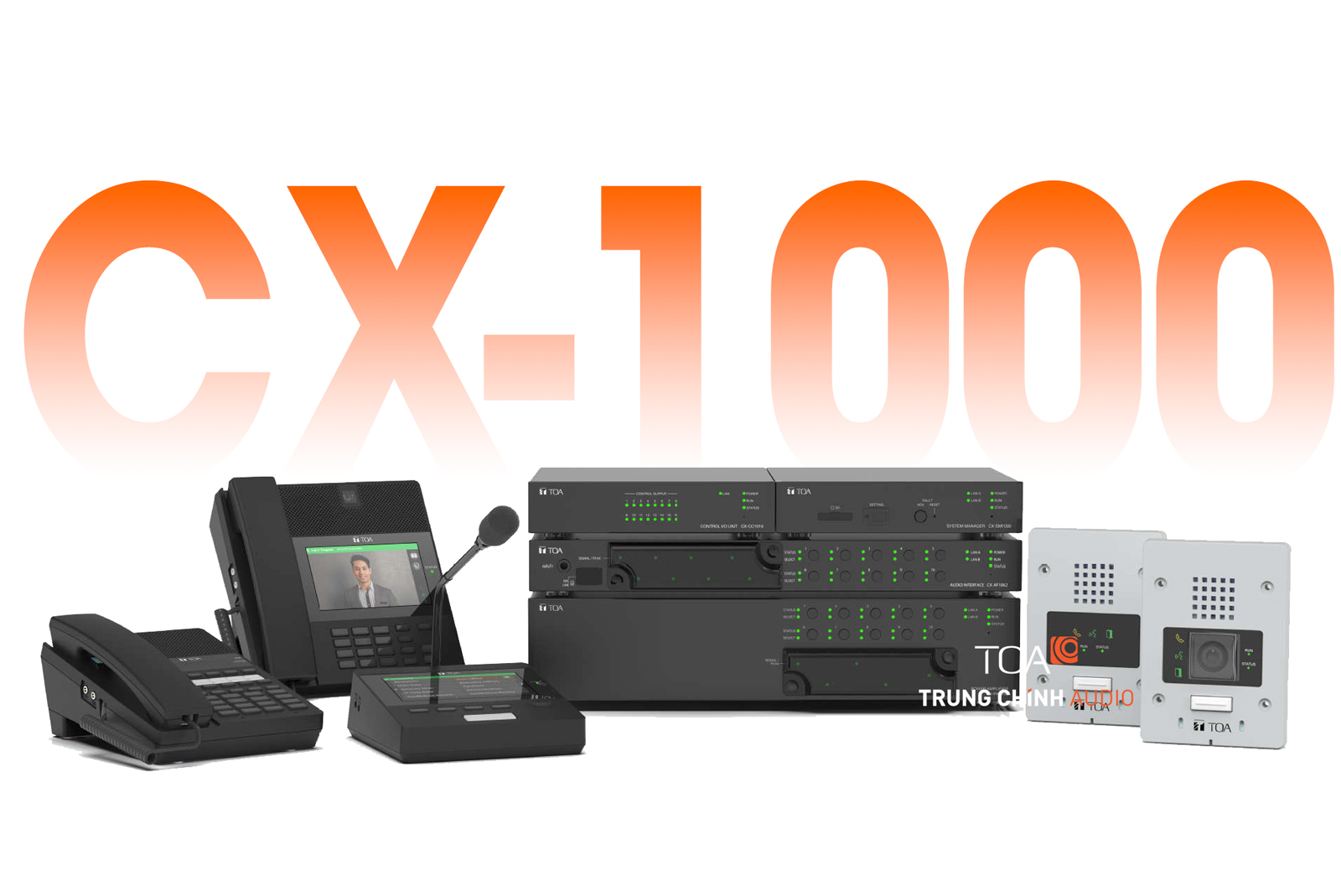 Cấu hình thiết bị âm thanh hệ thống TOA CX-1000 cấu hình toa cx 1000