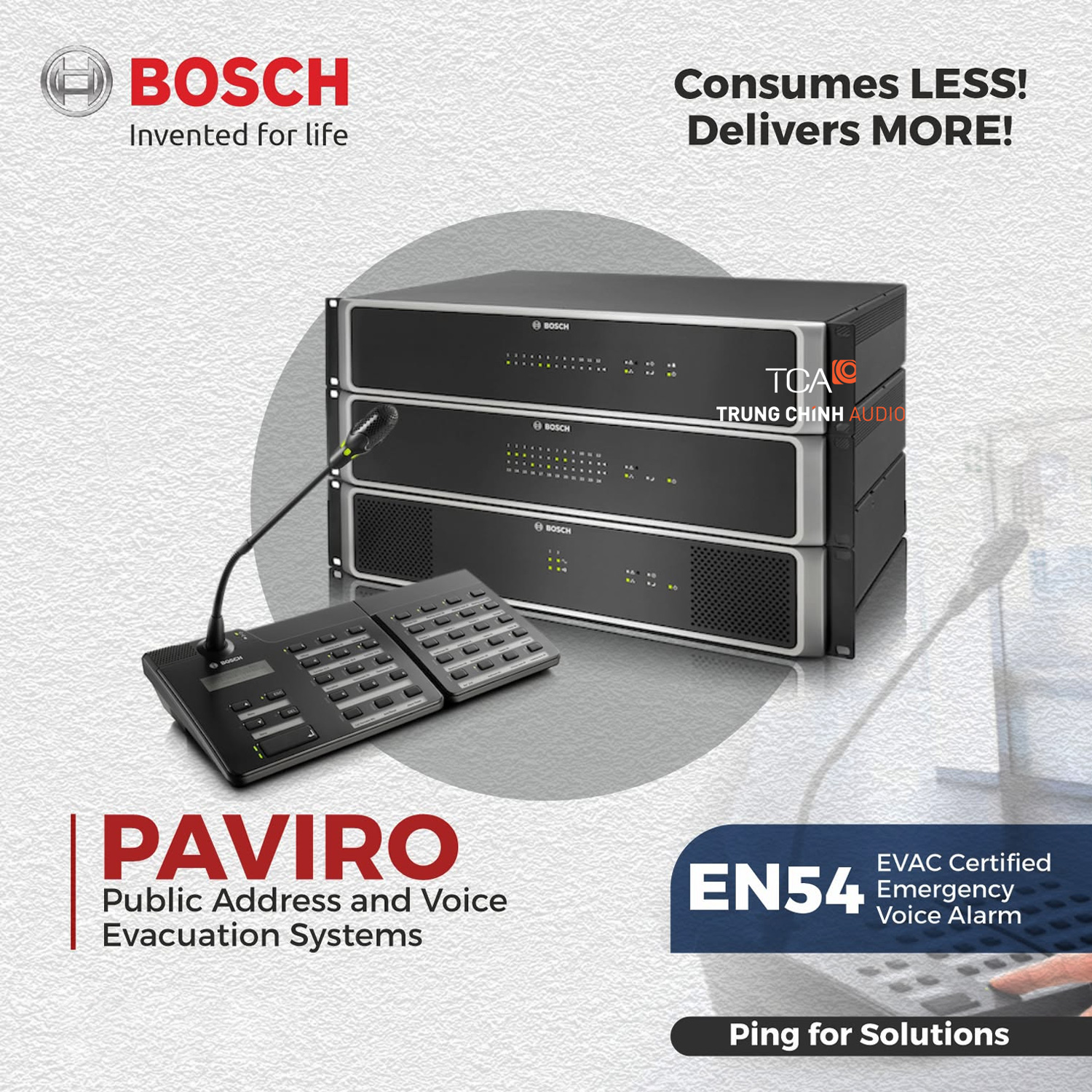 Hệ thống Bosch Paviro đạt chứng nhận EN 54-16