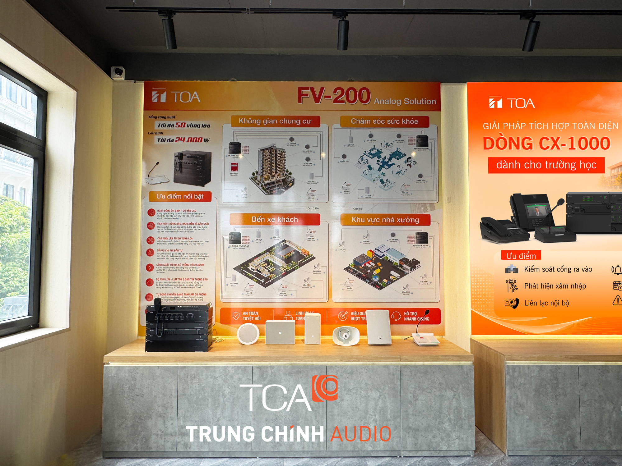 Không gian trải nghiệm demo thực tế hệ thống TOA FV-200