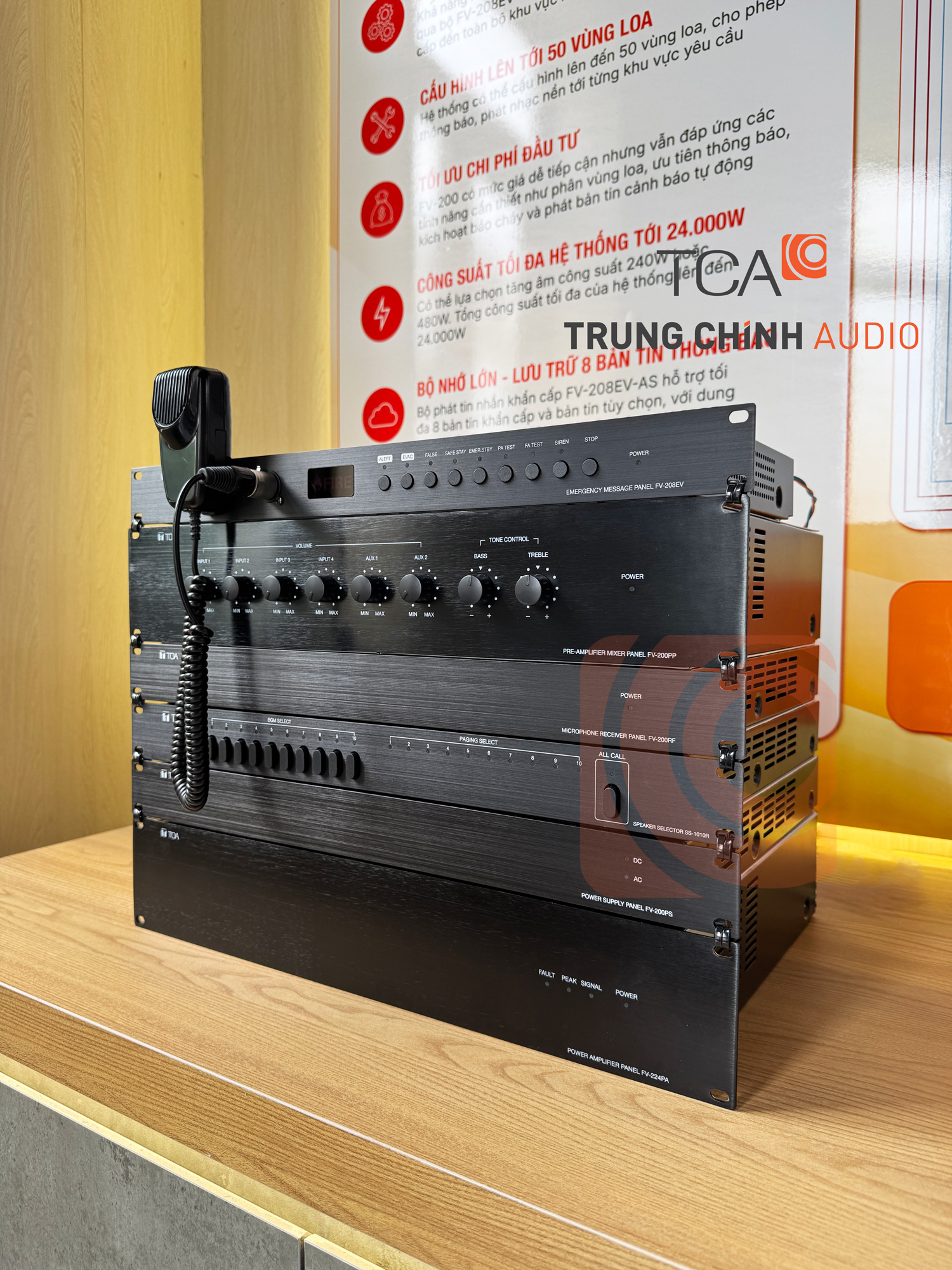 hệ thống TOA FV-200 tại Trung Chính Audio