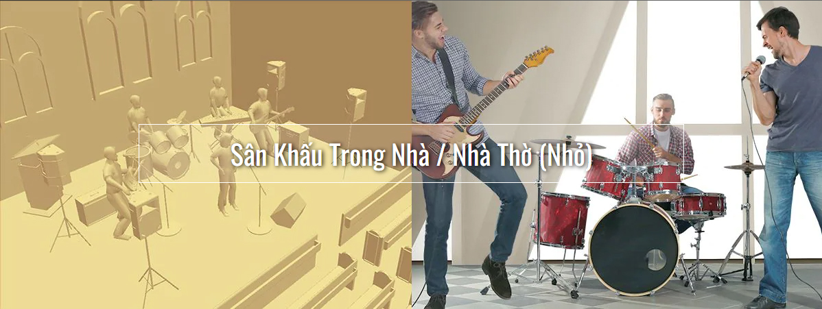 Dàn âm thanh nhà thờ YAMAHA diện tích nhỏ