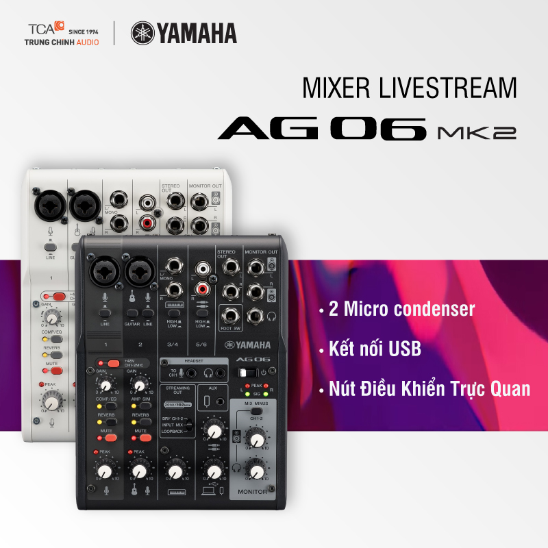 Mixer livestream Yamaha AG06MK2