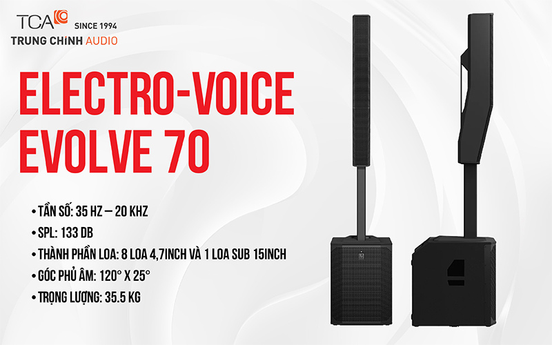 Giới thiệu loa Evolve 70 thương hiệu Electro-Voice