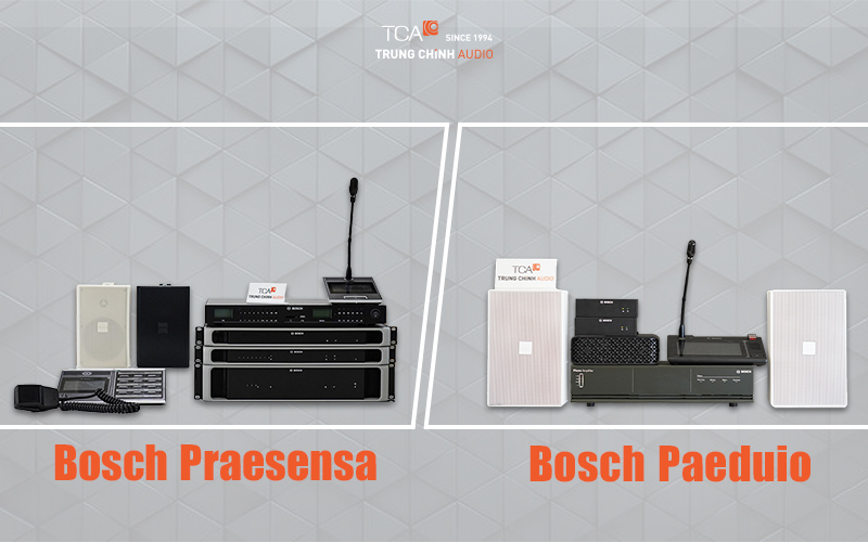 Tổng quan hệ thống âm thanh thông báo Bosch Praesensa và Bosch Paeduio