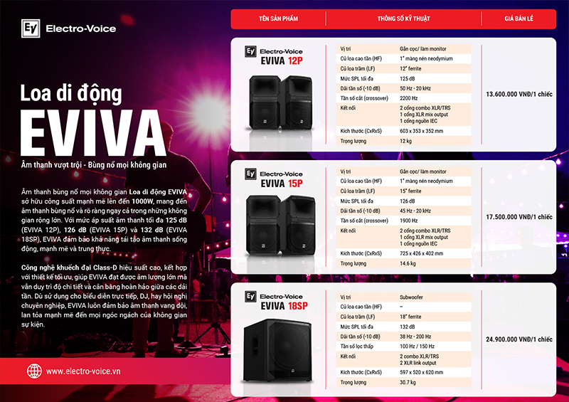 Loa di động EVIVA – Âm thanh vượt trội, bùng nổ mọi không gian