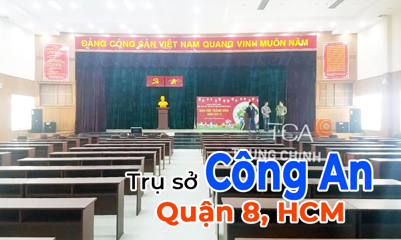 TCA thiết kế hệ thống âm thanh cho hội trường công an quận 8 thành phố Hồ Chí Minh