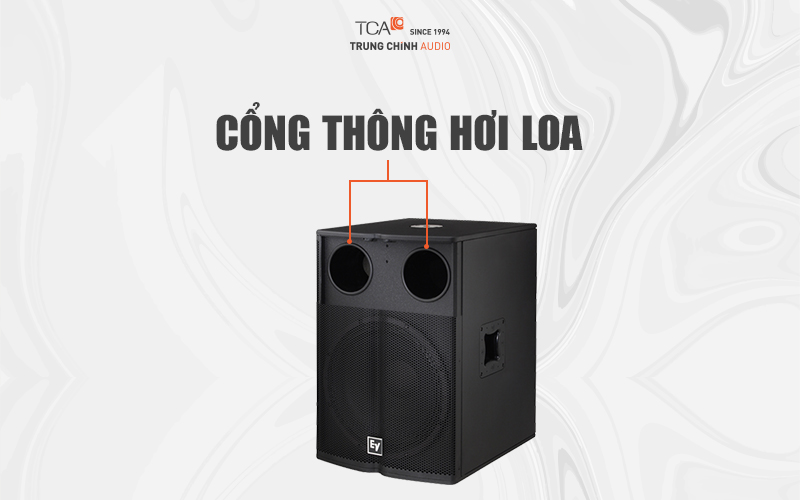 Loa sub đơn thông hơi trước