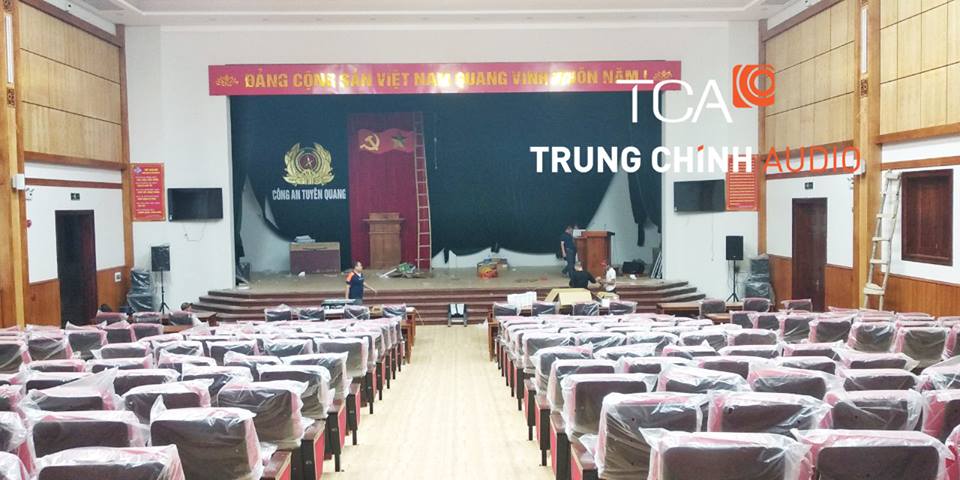 TCA lắp hệ thống âm thanh cho hội trường Công An tỉnh Tuyên Quang