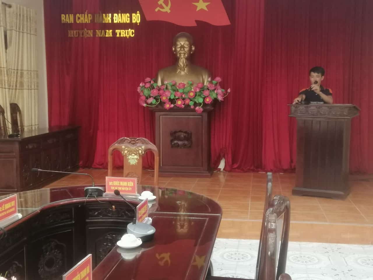 Lắp đặt âm thanh hội nghị: Huyện ủy Nam Trực, Nam Định