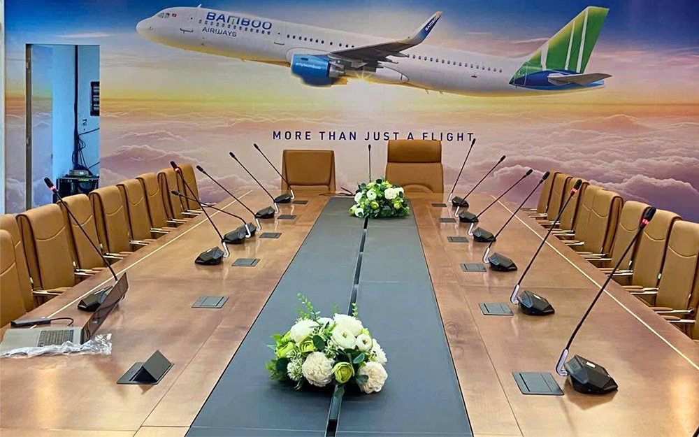 Hệ thống âm thanh hội nghị không dây Bosch Dicentis được lắp tại Bamboo Airways