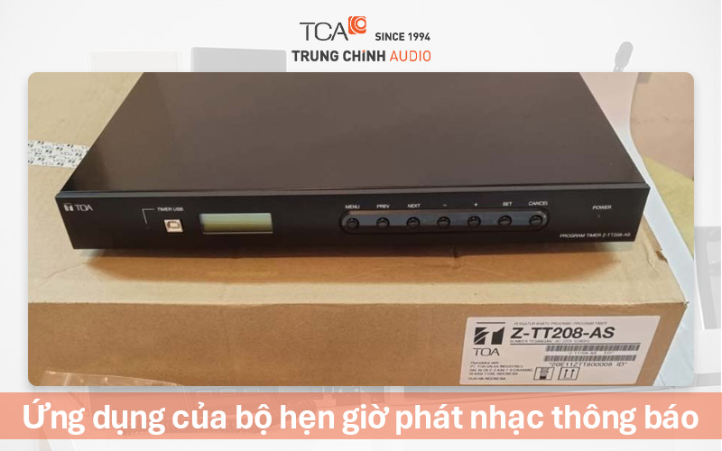 Ứng dụng của bộ hẹn giờ phát nhạc thông báo