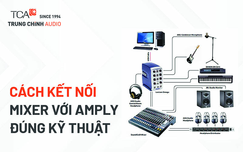 Cách kết nối mixer với amply