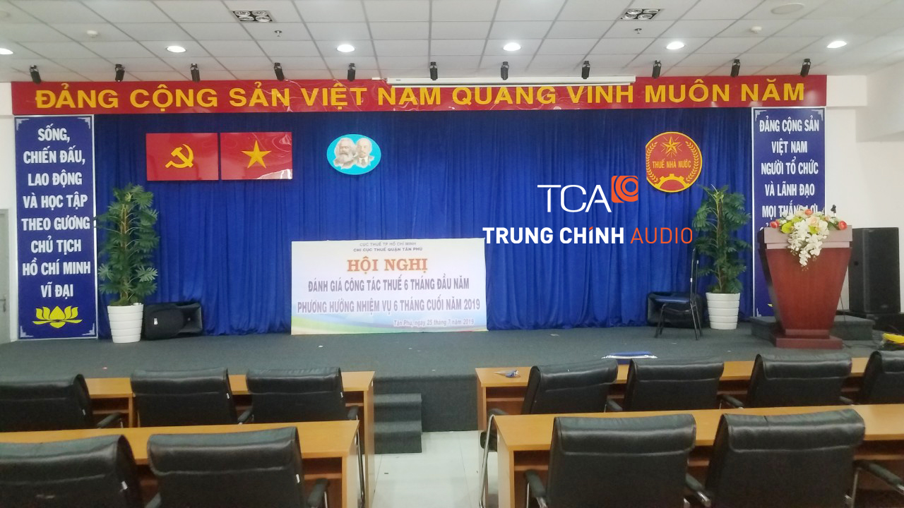 Lắp đặt hệ thống âm thanh hội trường tại chi cục thuế quận Tân Phú