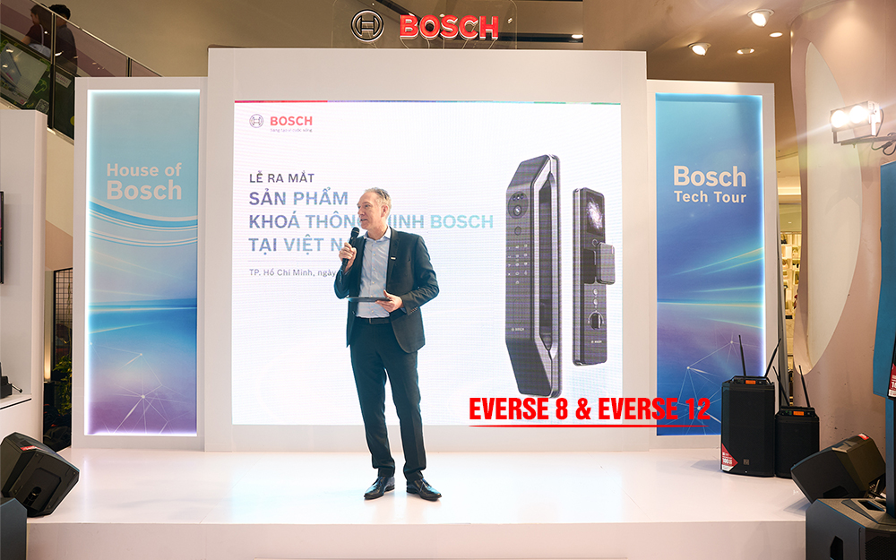 Everse 8 và Everse 12 tại sân khấu sự kiện Bosch Tech Tour