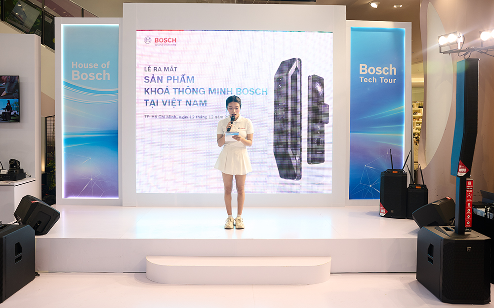 Hệ thống loa EV Evolve 70 sân khấu sự kiện Bosch Tech Tour 2025 Hà Nội