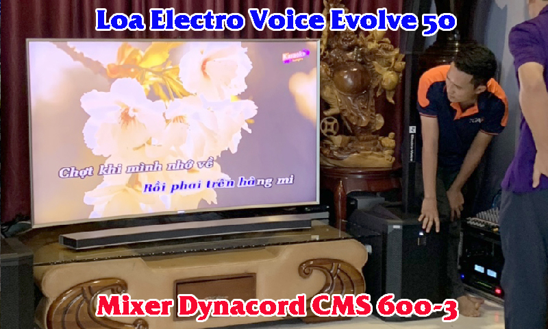 Âm thanh karaoke cao cấp: Loa Electro Voice Evolve 50 & Mixer Dynacord
