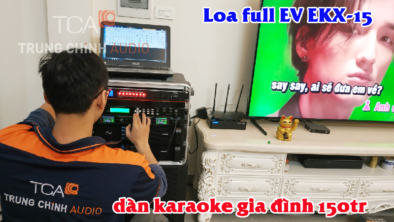 Bộ dàn karaoke gia đình 150tr: Loa full EV EKX-15