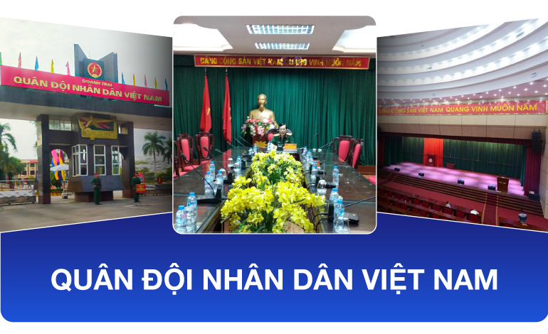 Quân đội nhân dân Việt Nam: Âm thanh phòng họp hội trường, hệ thống thông báo
