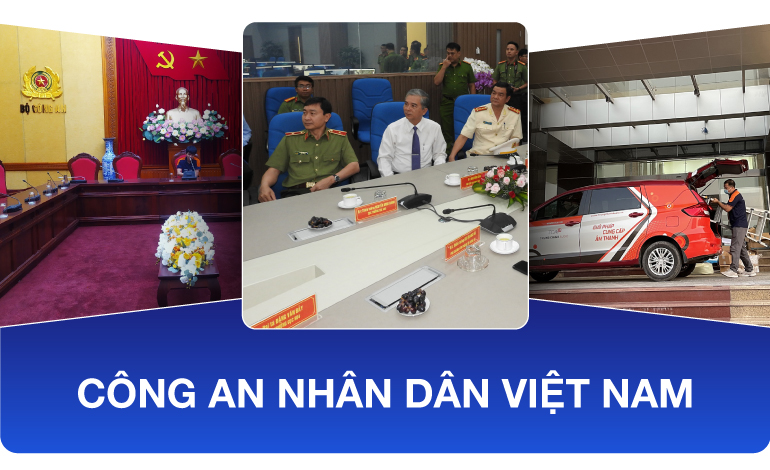 Công an nhân dân Việt Nam: Âm thanh phòng họp hội trường, hệ thống thông báo