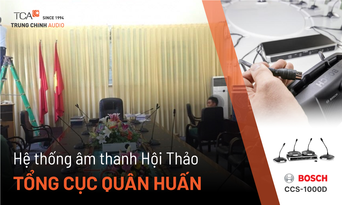 Âm thanh phòng họp Bosch CCS1000: hội trường UBND tỉnh Nam Định