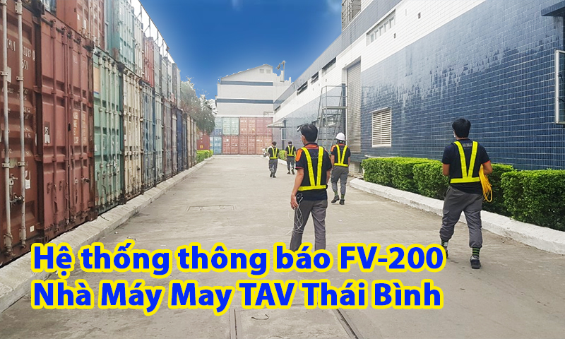 Hệ thống âm thanh thông báo nhà xưởng TOA FV-200 nhà máy TAV Thái Bình