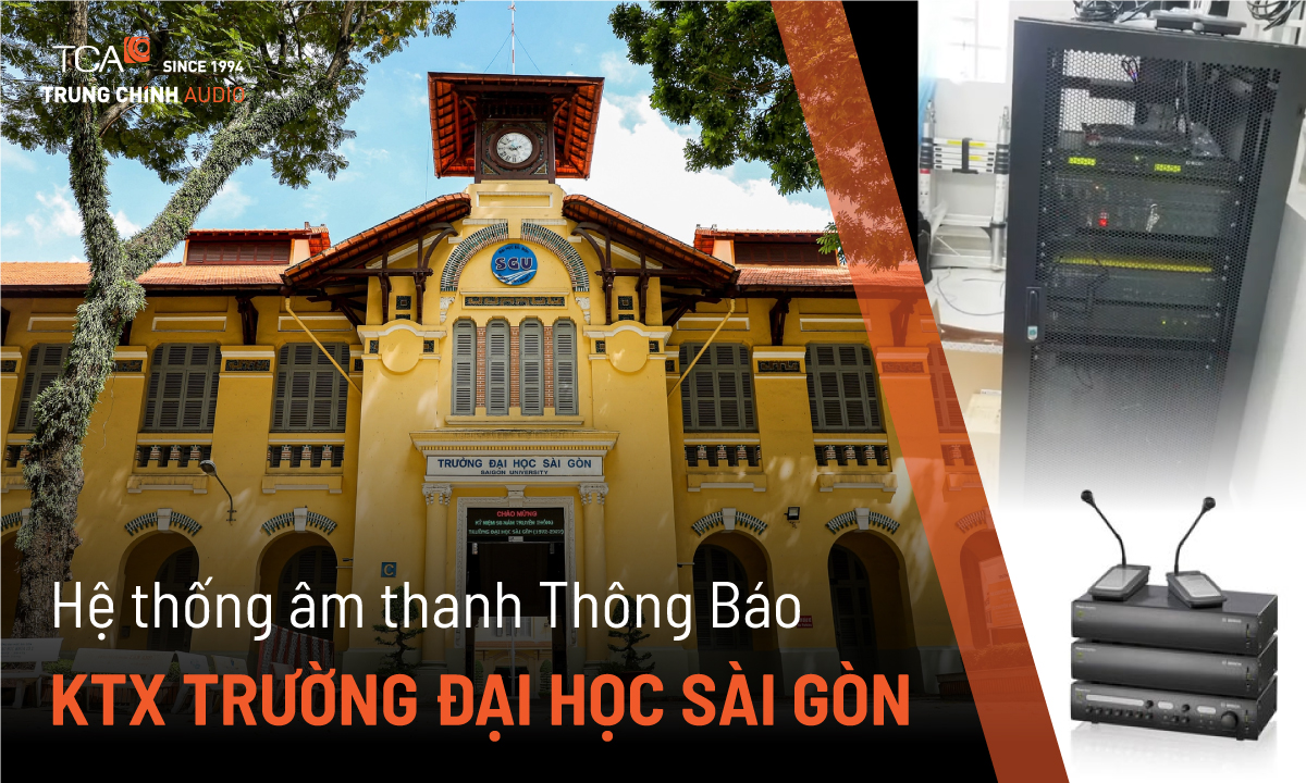Hệ thống âm thanh thông báo ký túc xá Bosch Plena Easy Line: Trường Đại học Sài Gòn