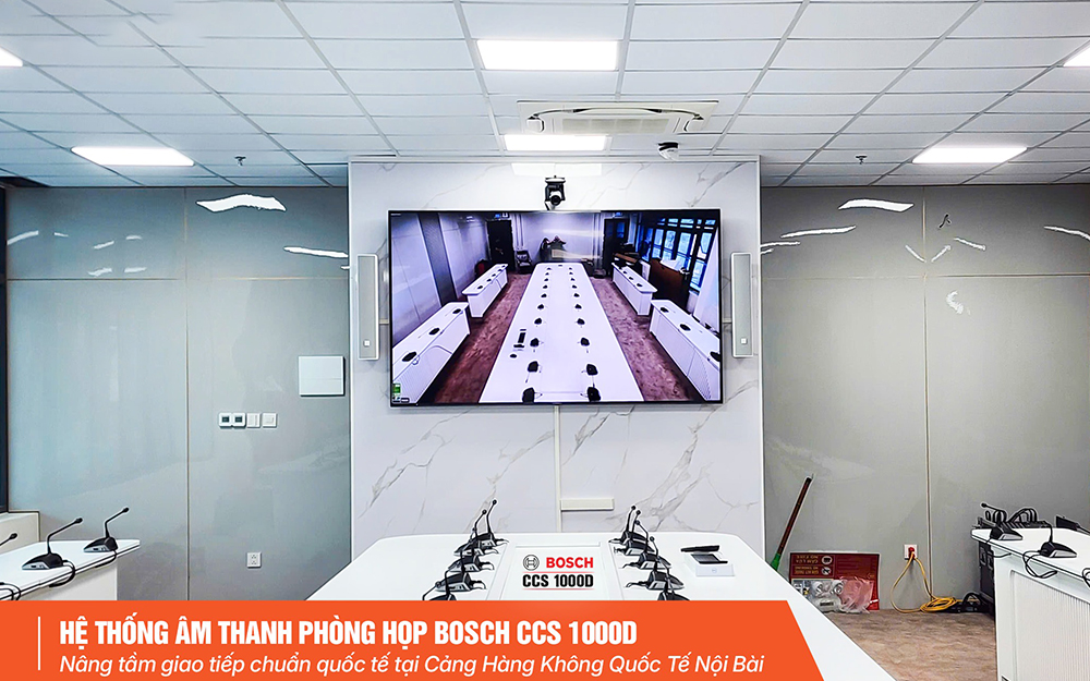 Hệ thống Bosch CCS1000D triển khai tại sân bay Nội Bài