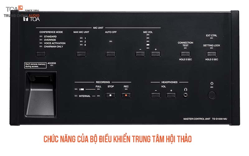 Chức năng của bộ điều khiển trung tâm hội thảo