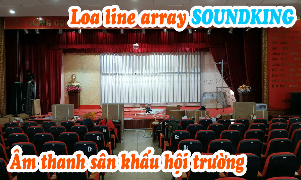 Bộ dàn âm thanh sân khấu hội trường Soundking: Loa hội trường Line array