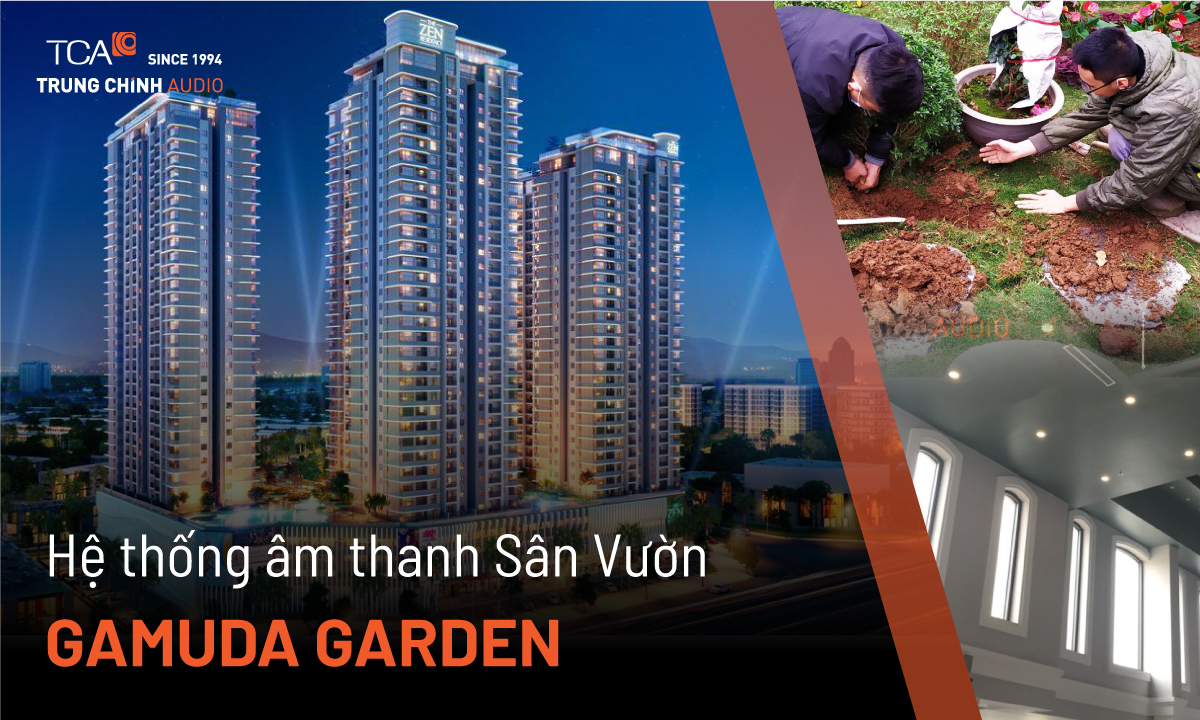 Thi công loa giả đá âm thanh sân vườn biệt thự: Gamuda Garden, Hà Nội