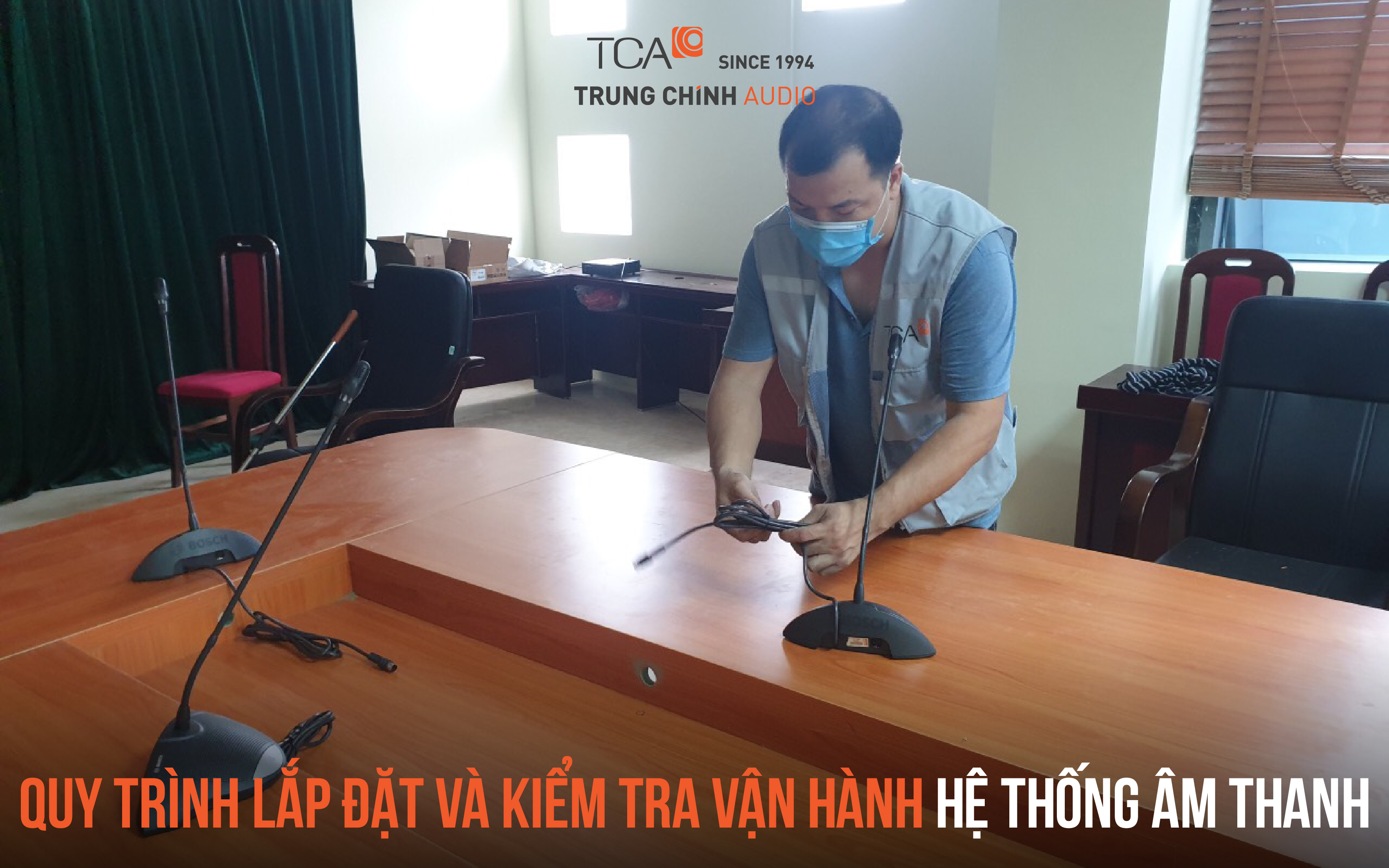 Quy trình lắp đặt âm thanh phòng họp