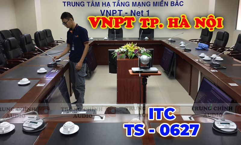 Hệ thống hội thảo ITC TS-0627 âm thanh phòng họp Công ty VNPT Hà Nội