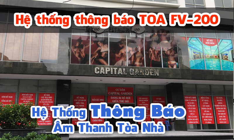 Hệ thống âm thanh thông báo tòa nhà thương mại TOA FV-200: Building Garden, 102 Trường Chinh
