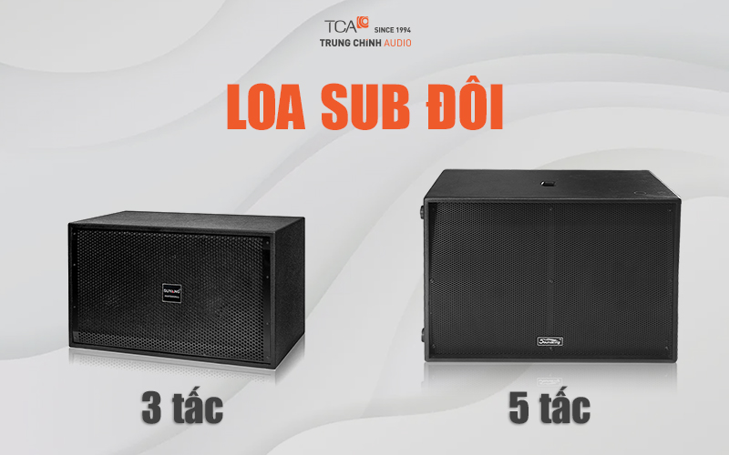 Loa sub đôi 3 tấc và 5 tấc