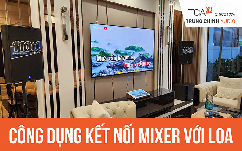 kết nối mixer với loa