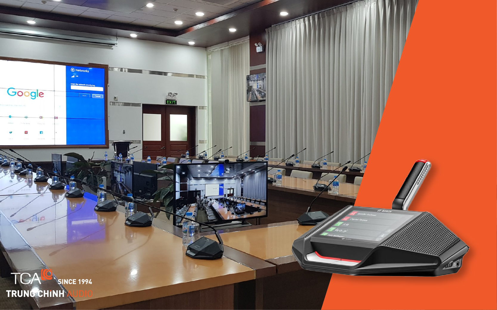 Mô hình âm thanh hội nghị cho 40 đại biểu