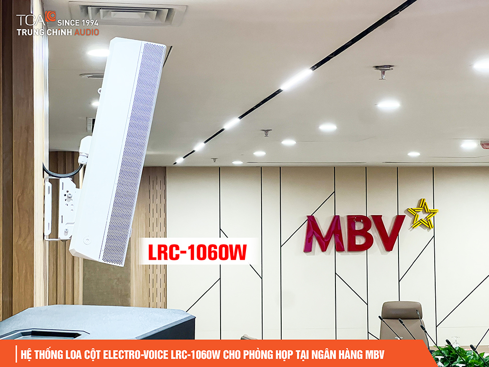 Loa cột LRC-1060W sử dụng cho phòng họp ngân hàng
