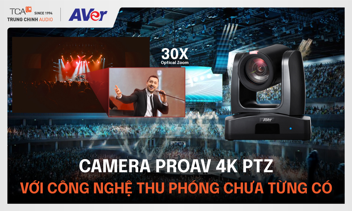 Camera ProAV 4K PTZ với công nghệ thu phóng chưa từng có