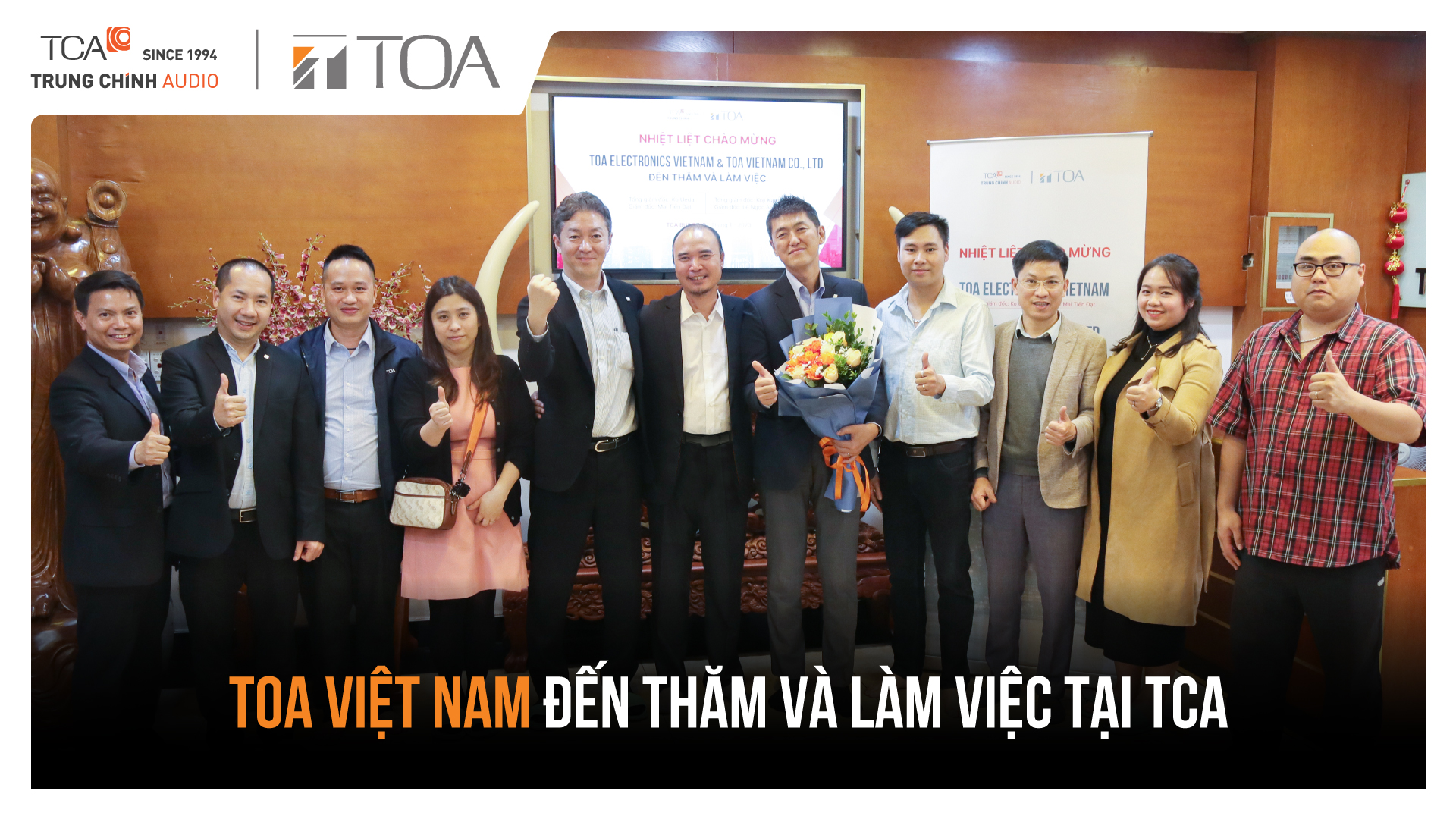 Tổng Giám Đốc TOA Electronics Vietnam & TOA Vietnam Co., Ltd đến làm việc tại Trung Chính Audio